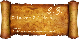 Czipczer Zoltán névjegykártya