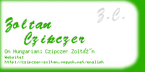 zoltan czipczer business card